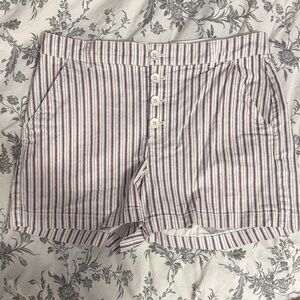 Old Navy Women's Striped Shorts - Red and White